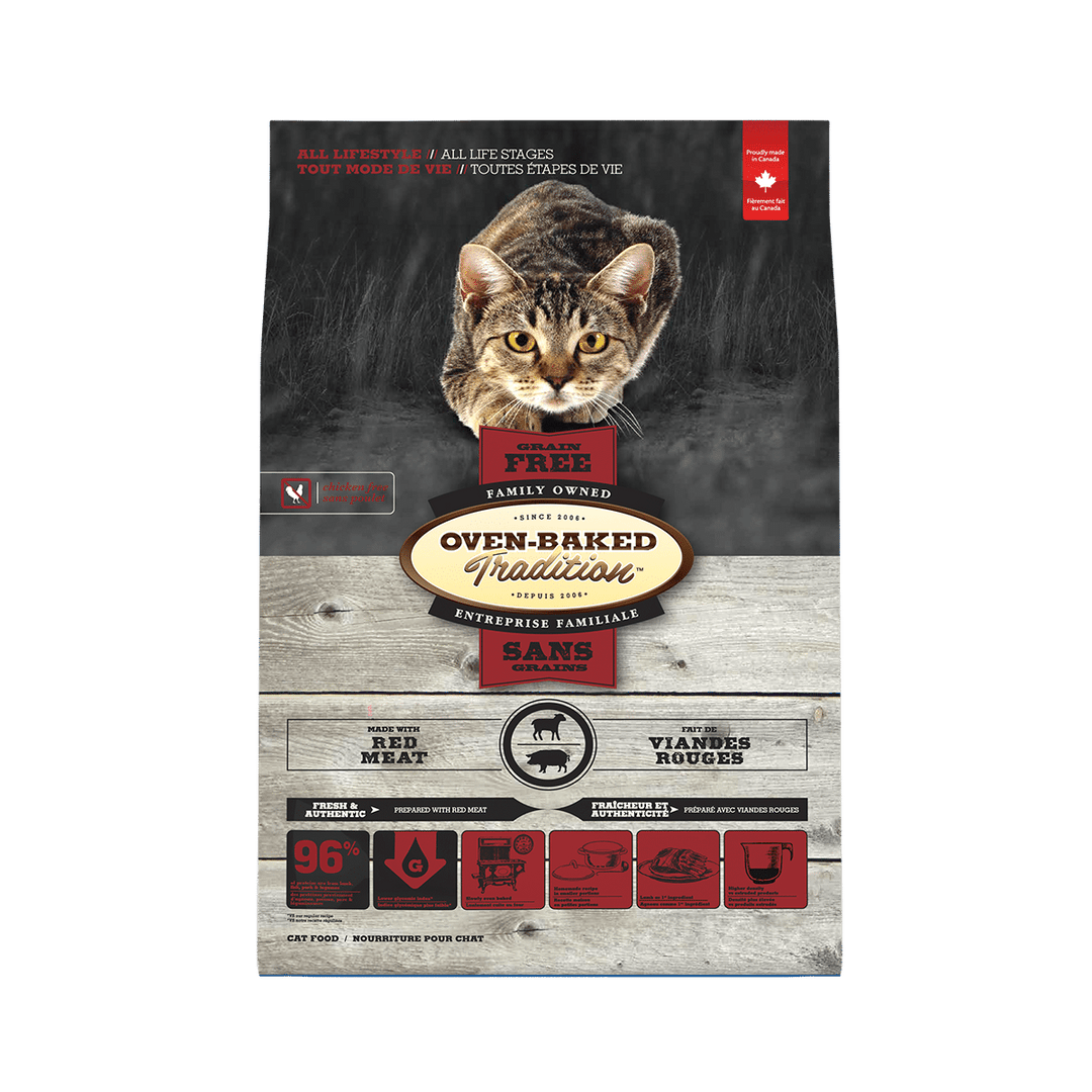 Oven-Baked Tradition Sans Grains - Viandes Rouges - Nourriture Sèche pour Chats