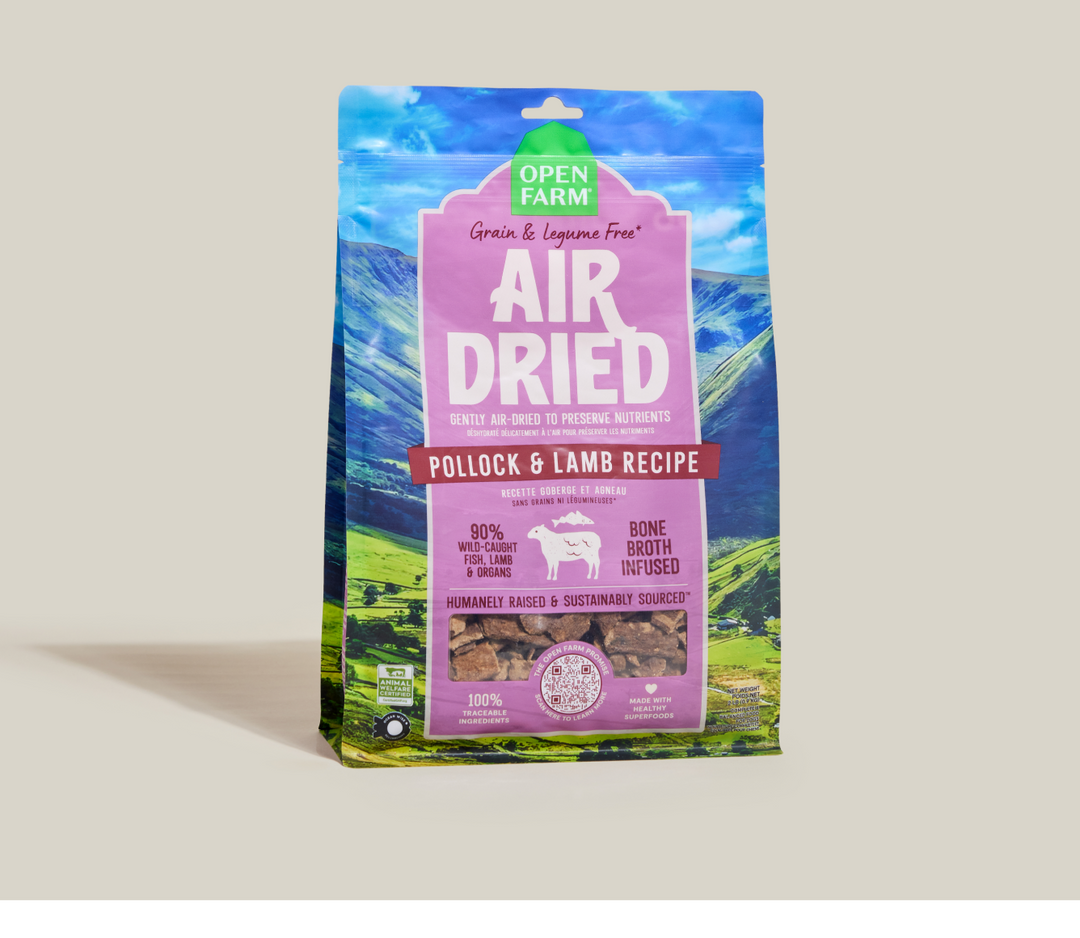 Open Farm - Chien Goberge et Agneau - Nourriture Séchée à l'Air Sans Grains pour Chiens