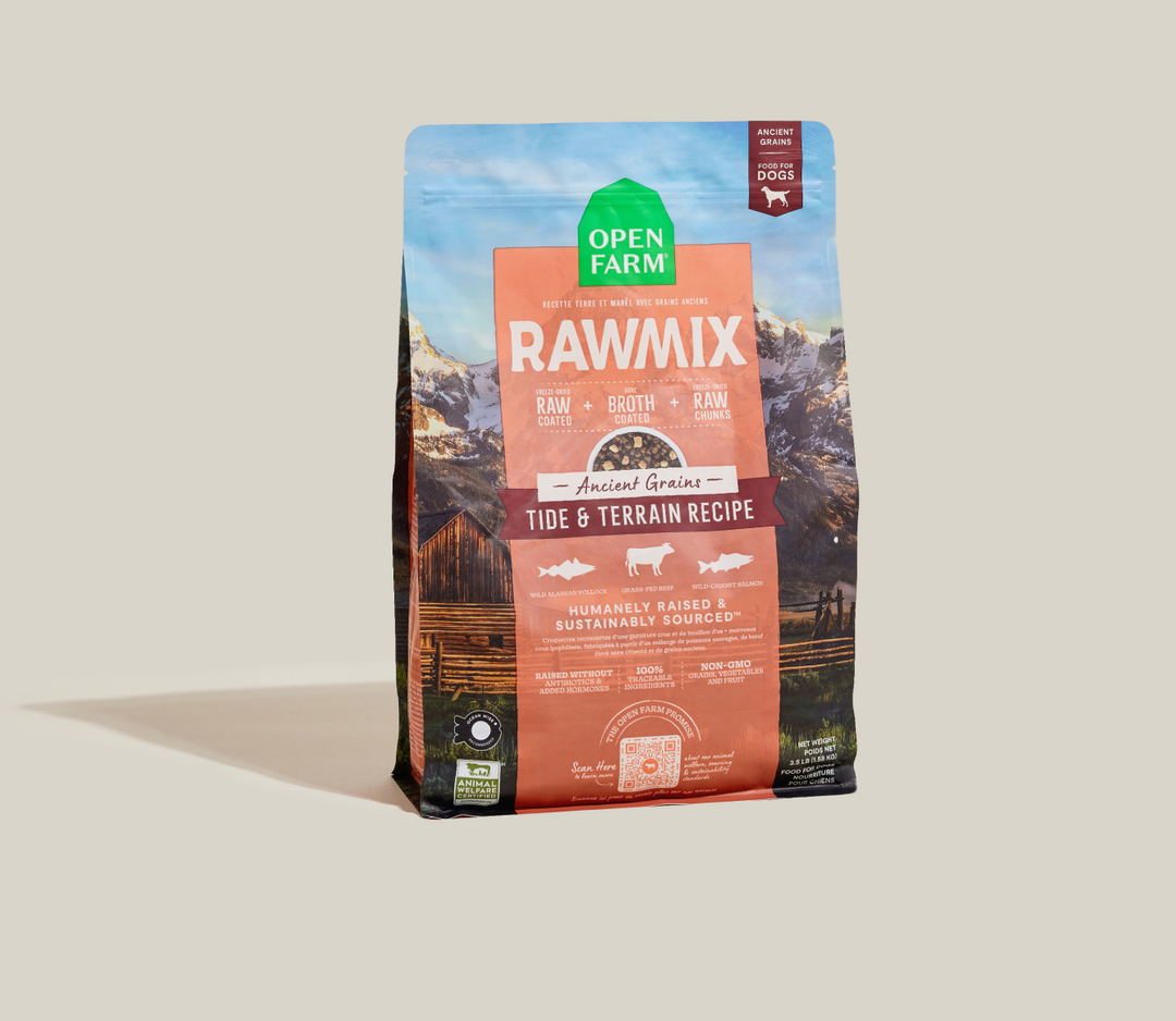 Open Farm RawMix Grains Anciens - Terre et Marée - Nourriture Séche Sans OGM pour Chiens