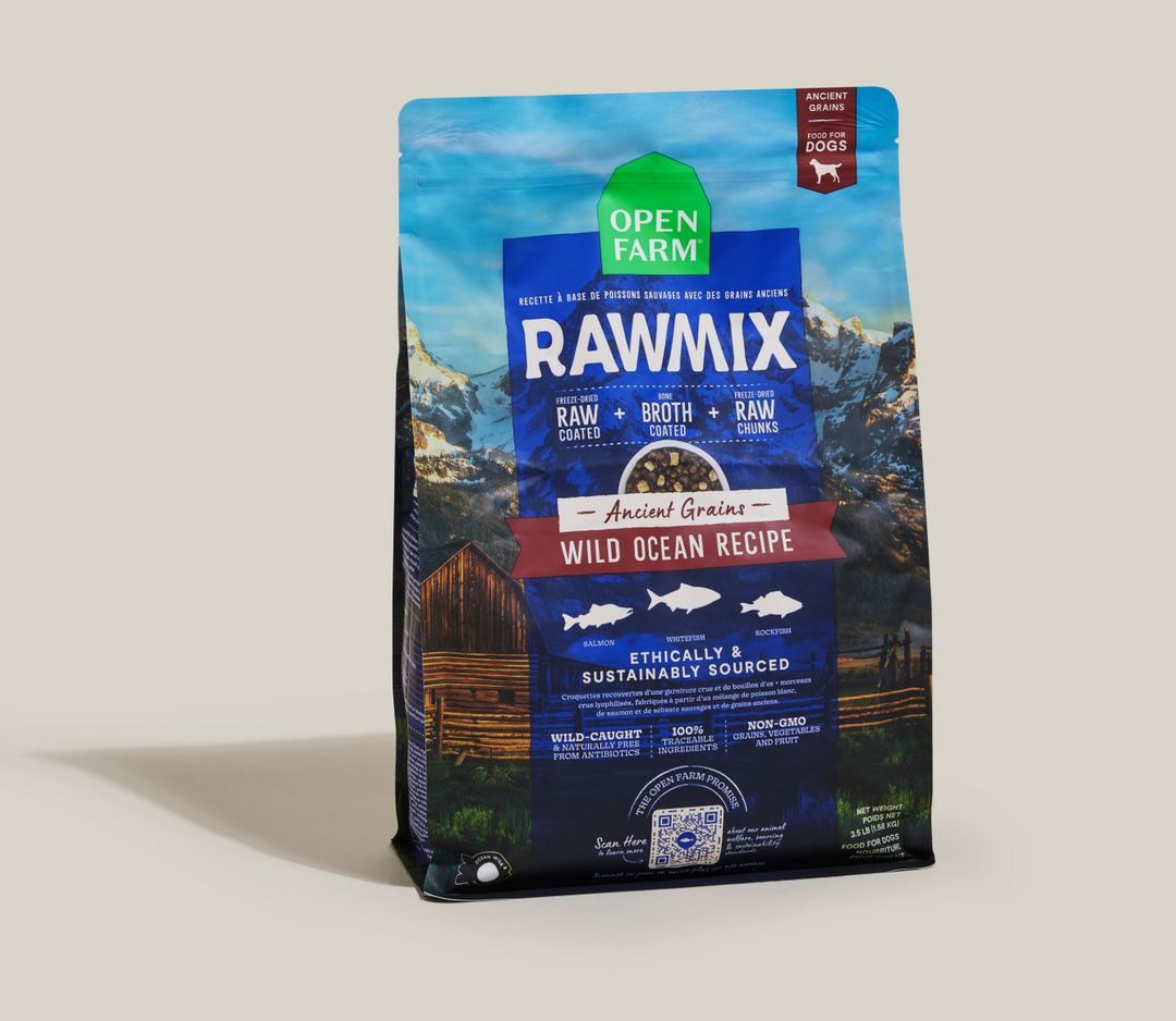 Open Farm RawMix - Chien Recette des Océans Sauvages et Grains Anciens - Nourriture Sèche pour Chiens