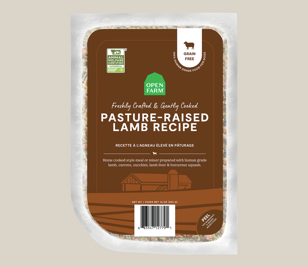 Open Farm - Agneau Élevé en Pâturage - Nourriture Fraîche, Doucement Cuite et Surgelée pour Chiens