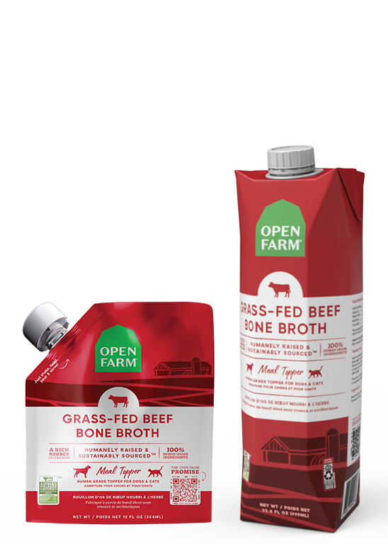 Open Farm - Chien Bouillon d'Os de Boeuf - Garniture pour Chiens et Chats en Pochette