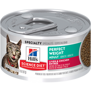 Hill's Science Diet - Chat Adulte Poids Santé Pâté de Foie et Poulet - Nourriture Humide pour Chats