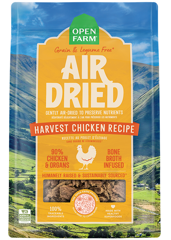 Open Farm Séché à l'Air - Poulet d'Élevage - Nourriture Séche Sans Grains Ni Légumineuses pour Chiens