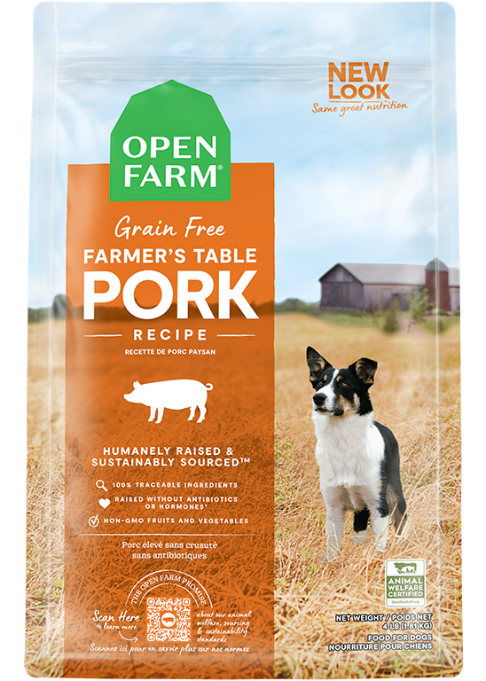 Open Farm Sans Grains - Porc Paysan - Nourriture Sèche pour Chiens