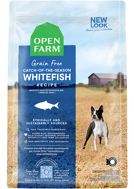 Open Farm Sans Grains - Poisson Blanc (Prise du Jour) - Nourriture Sèche pour Chiens