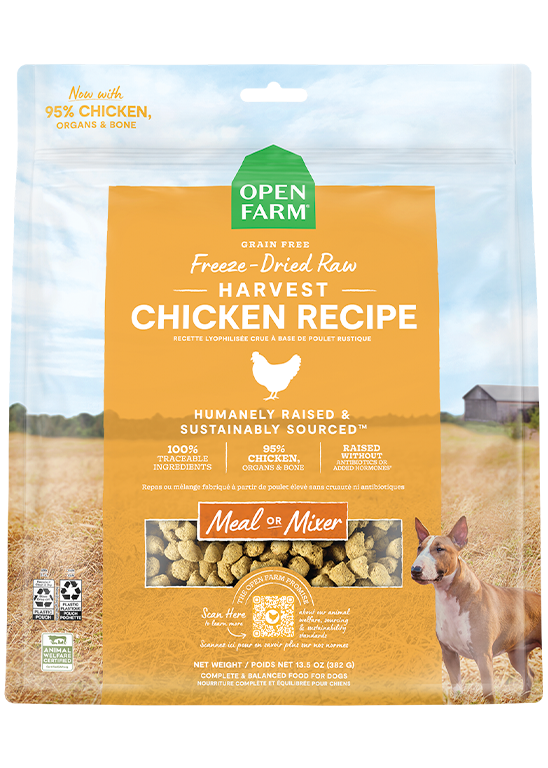 Open Farm - Chien Poulet Rustique - Nourriture Sèche Lyophilisée Sans Grains pour Chiens