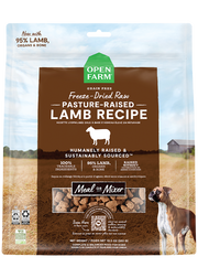 Open Farm Lyophilisé - Bouchées d'Agneau Élevé en Pâturage - Nourriture Sèche Sans Grains pour Chiens