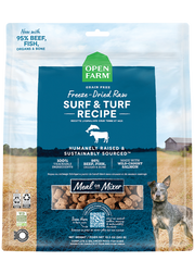 Open Farm Lyophilisé - Bouchées de Terre et Mer - Nourriture Sèche Sans Grains pour Chiens