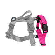 CHIEN BLANC HORIZON Rallonge Amovible Harnais Rose XL