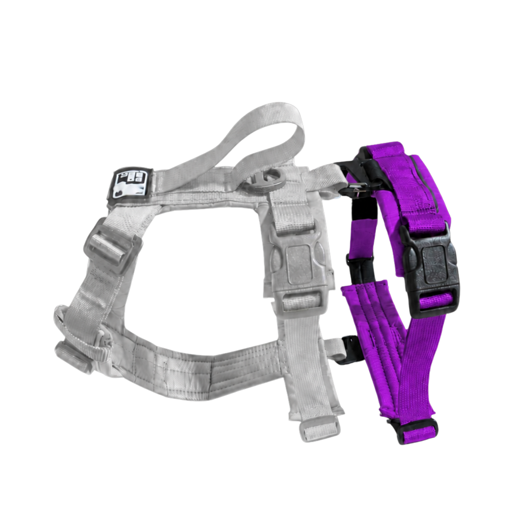 CHIEN BLANC HORIZON Rallonge Amovible Harnais Mauve XL
