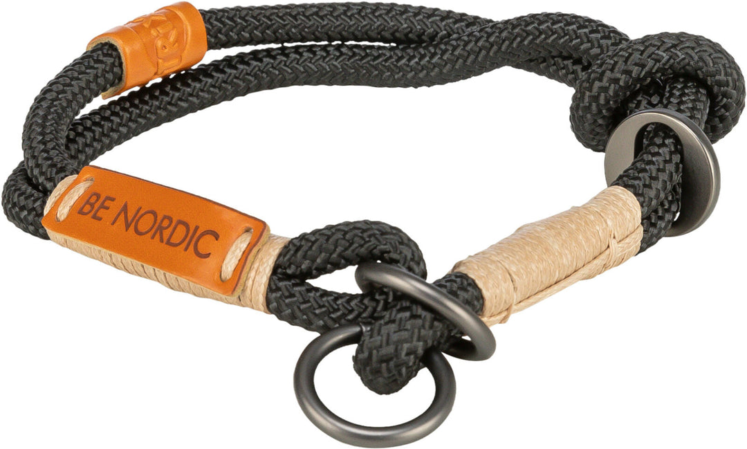 BE NORDIC Collier Corde Semi-Étrangleur S Noir