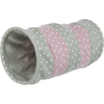 Voir l’image dans la galerie, TRIXIE Tunnel Fibre Polaire Gris &amp; Rose