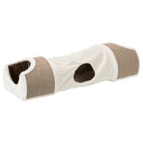 *TRIXIE Tunnel Griffoir Peluche Gris/Brun/Taupe