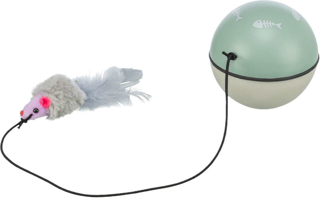 TRIXIE Jouet Chat Balle Turbino & Souris 9cm