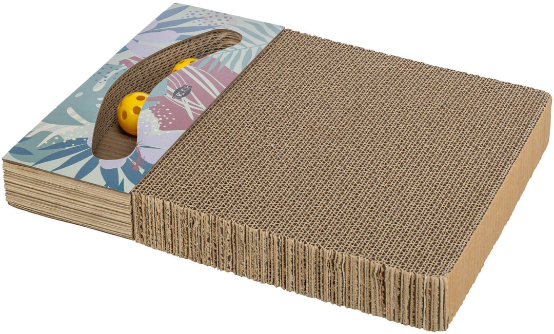 TRIXIE Griffoir Plaque avec 2 Balles 38cm