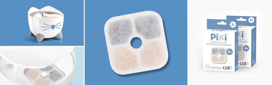 Catit PIXI - Filtres Triple Action de Rechange pour Abreuvoir - Accessoire pour Chats