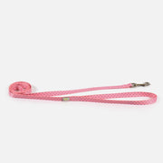 PETITE PISTACHE Laisse Motif Pois Rose