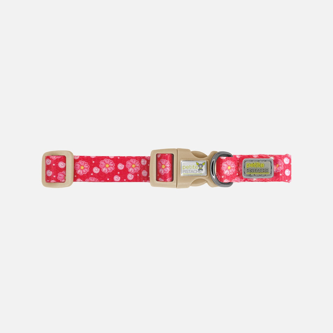 PETITE PISTACHE Collier Motif Fleurs Rose XS
