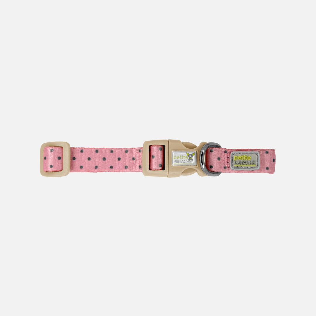 PETITE PISTACHE Collier Motif Pois Rose XXS