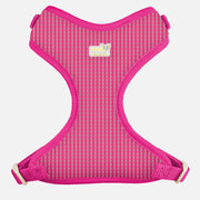 PETITE PISTACHE Harnais Filet Motif Plaid Rose XXS