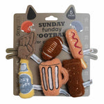 Voir l’image dans la galerie, Dexypaws - Ensemble De 6 Jouets sur Le Thème Du Football du Dimanche avec Herbe à Chat - Jouet en Peluche pour Chats