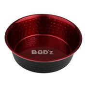 *BUD'Z Bol Inox Intérieur Martelé Rouge 16oz