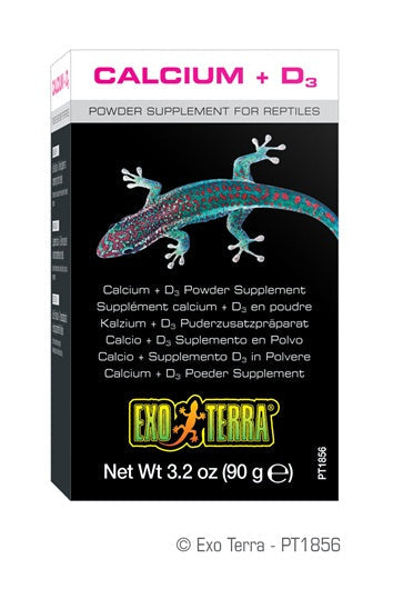 Exo Terra - Calcium + D3 en Poudre - Supplément pour Reptiles