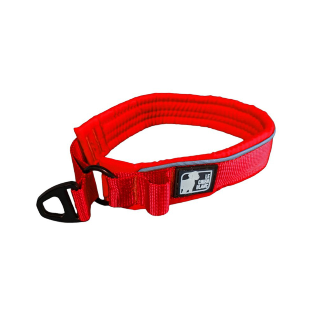 CHIEN BLANC Collier Paddé Rouge L