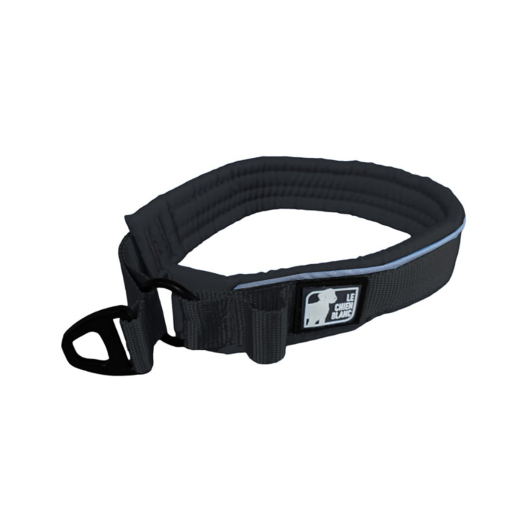 CHIEN BLANC Collier Paddé Noir M