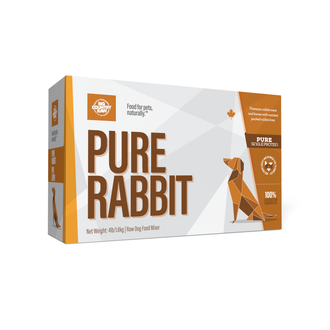 Big Country Raw - Formule Pur au Lapin - Nourriture Crue Congelée pour Chiens