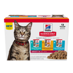 Voir l’image dans la galerie, Hill's Science Diet - Chat Adulte Assortiments de Poulet, Thon et Poisson de l'océan en Sauce, Boîte de 12 - Nourriture Humide pour Chats en Sachet