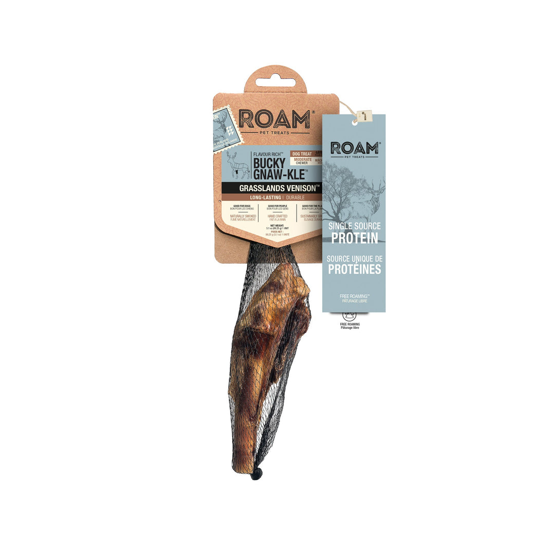 Roam - Os Bucky Gnaw-kle, Venaison des Prairies - Gâteries Naturelles pour Chiens