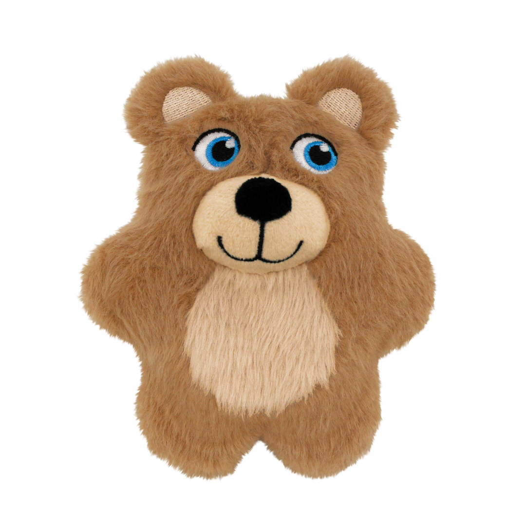 Kong - Spring Snuzzles Ourson - Jouet en Peluche avec Couineur pour Chiens