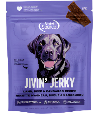 NutriSource - Jerky d'Agneau, Boeuf et Kangourou - Gâteries Tendres Sans Grains pour Chiens