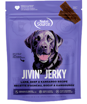 NutriSource - Jerky d'Agneau, Boeuf et Kangourou - Gâteries Tendres Sans Grains pour Chiens