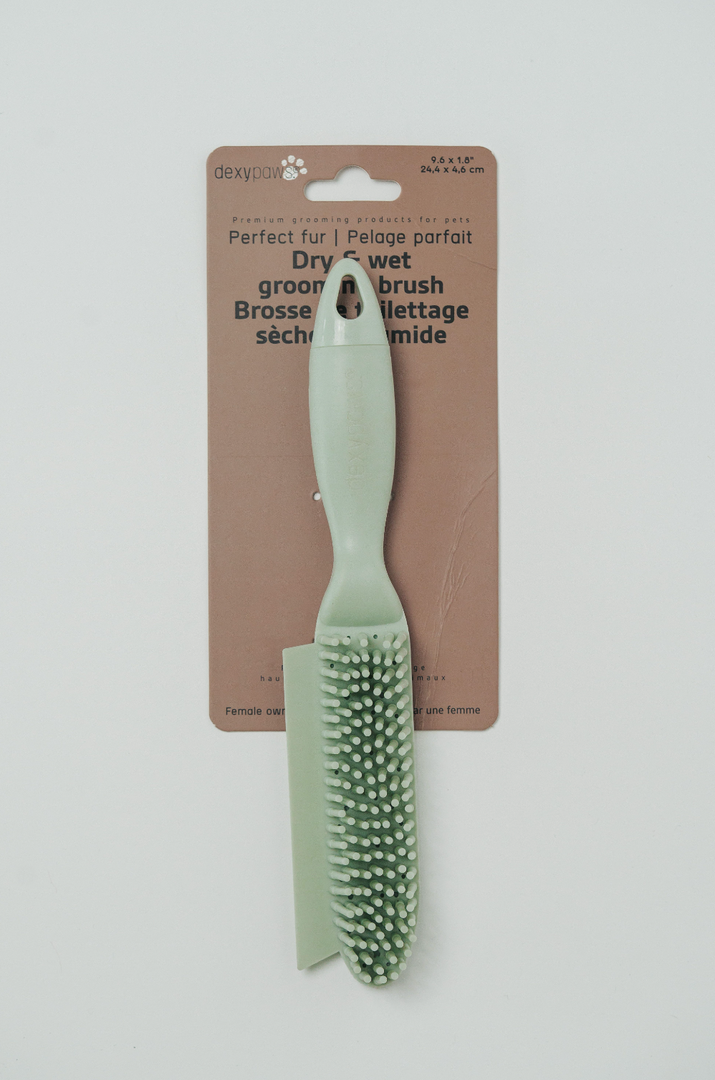 Dexypaws - Brosse de Toilettage Sèche et Humide - Brosse pour Chiens et Chats