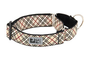 RCP Collier Dressage Sangle Motif L Écossais Beige