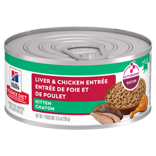 Hill's Science Diet - Chaton Pâté de Foie et Poulet - Nourriture Humide pour Chats