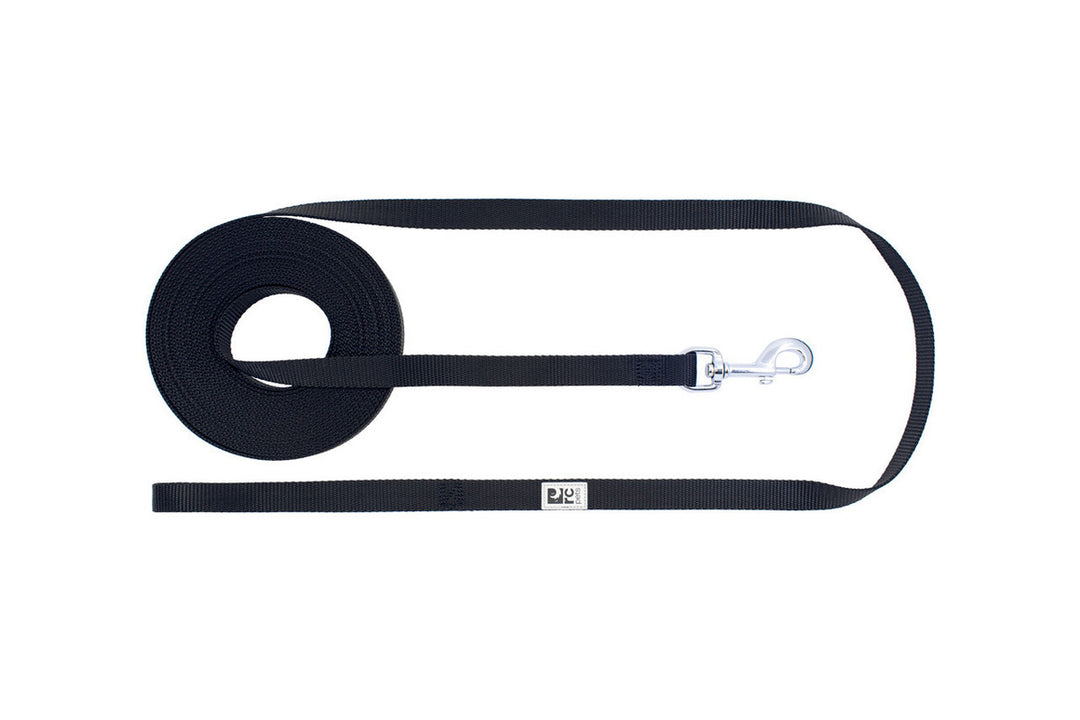 RC Pets - Laisse de Dressage 3/4" x 15 pi Noir - Laisse pour Chiens