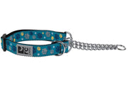 RCP Collier Dressage Motif XS Traces de Pattes Turquoise