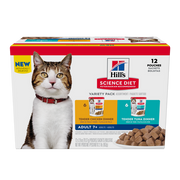 Hill's Science Diet - Chat Senior 7+ Assortiments de Poulet et Thon en Sauce, Boîte de 12 - Nourriture Humide pour Chats en Sachet