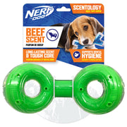 Nerf Dog - Double Anneau Parfumé au Boeuf 21 cm - Jouet à Rapporter pour Chiens