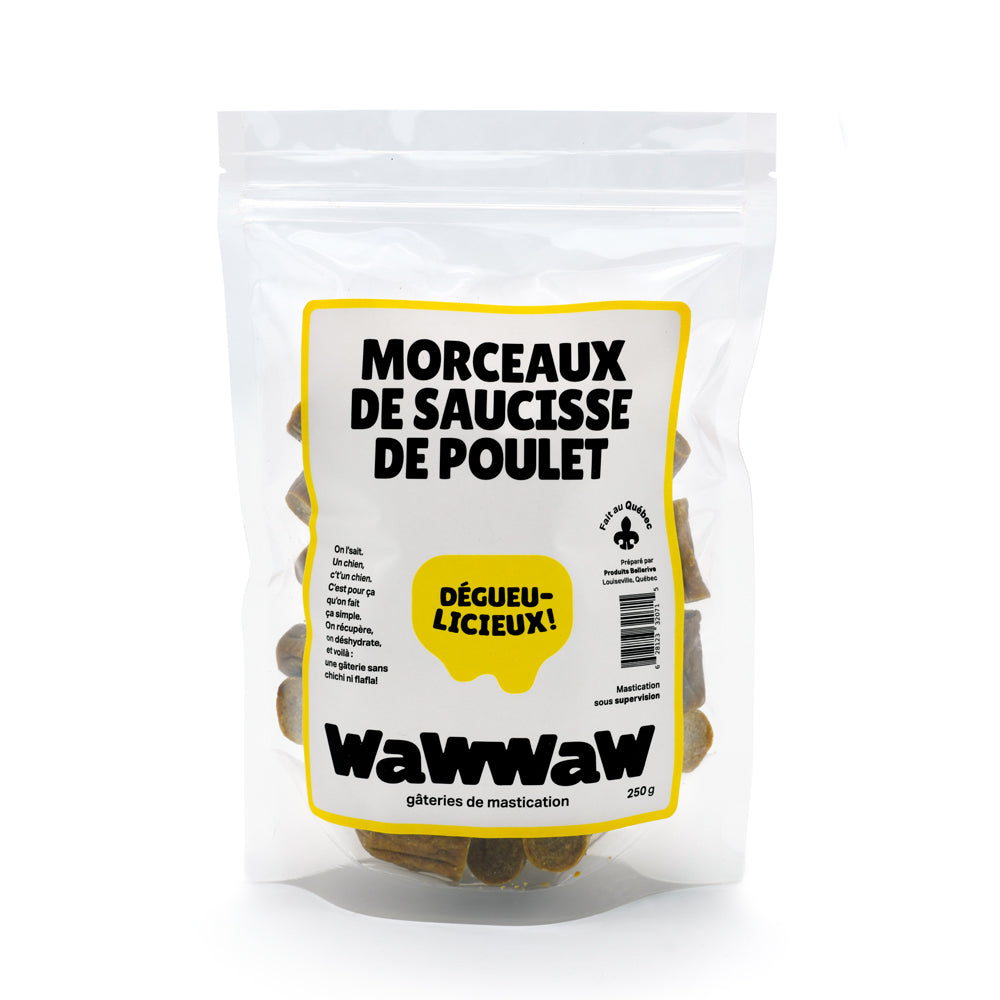 Wawwaw - Morceaux de Saucisse de Poulet - Gâteries pour Chiens
