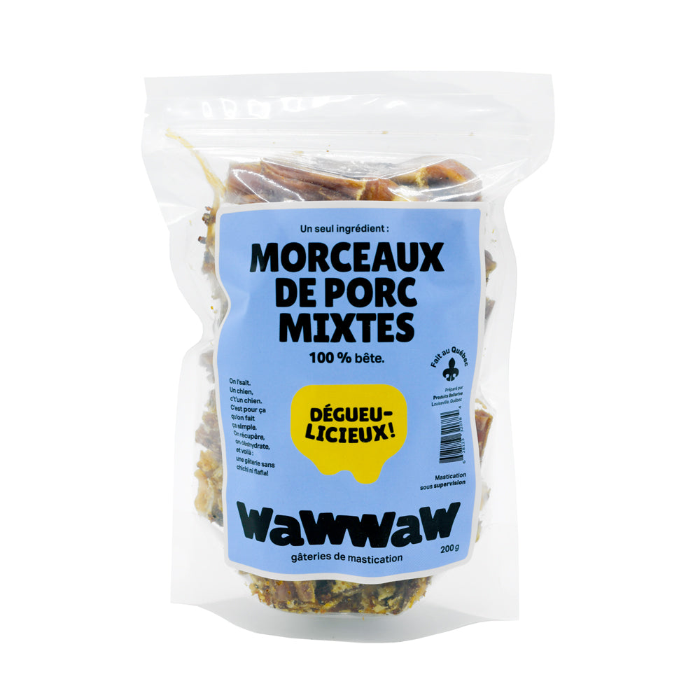 Wawwaw - Morceaux de Porc Mixtes - Gâteries pour Chiens