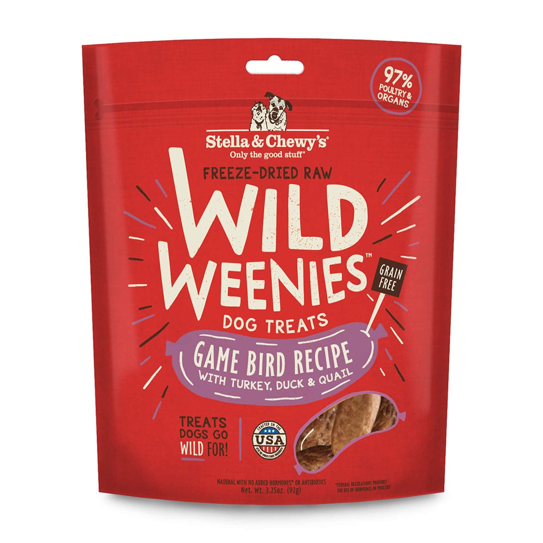 Stella & Chewy's Wild Weenies - Gibier à Plumes - Gâteries d’Entraînement Lyophilisées Sans Grains pour Chiens
