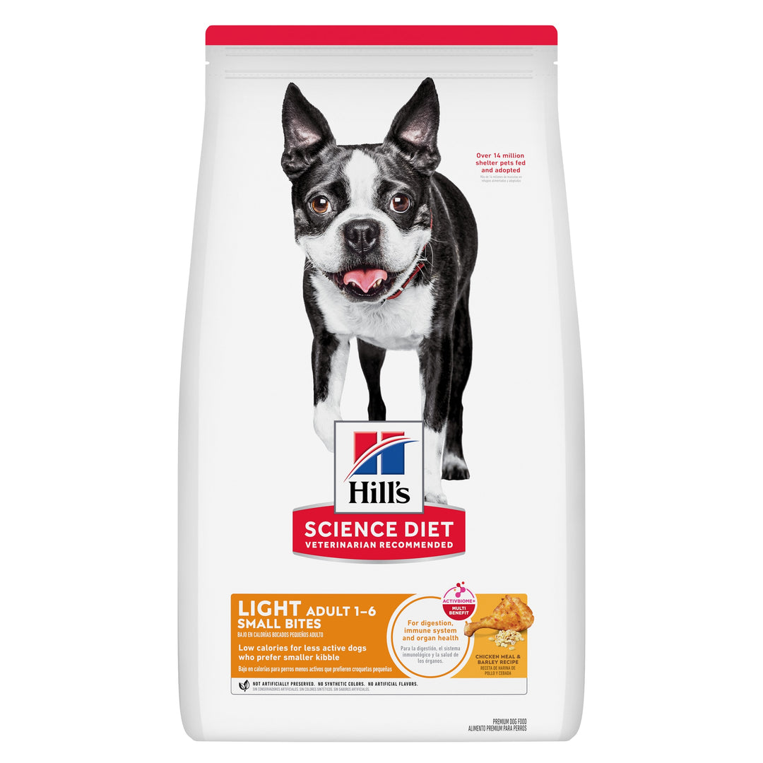 Hill's Science Diet - Légère, Petites Bouchées Poulet et Orge - Nourriture Sèche pour Chiens Adultes 1-6 Ans