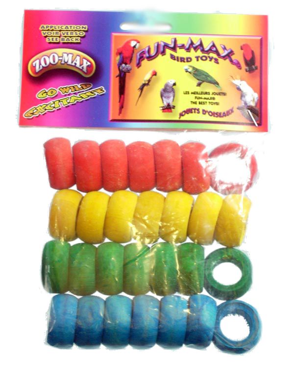 Zoo-Max - Bagues de Bois de Rechange - Pièce pour Fabriquer des Jouets pour Oiseaux