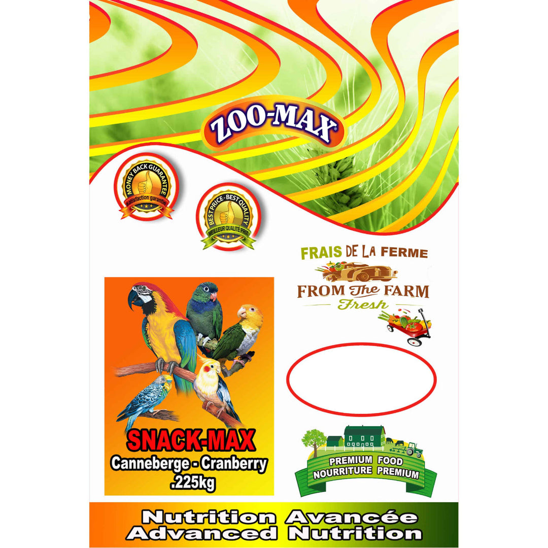 Zoo-Max Snack-Max - Canneberges - Gâteries pour Oiseaux
