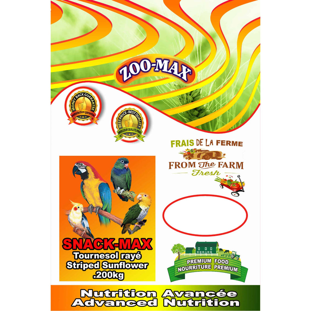 ZOO-MAX Snack-Max Gâteries Oiseaux Tournesol Rayé 200g